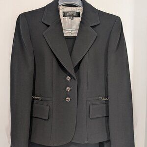 Power Suit! Black Jacket and skirt set. Kasper Petite 6